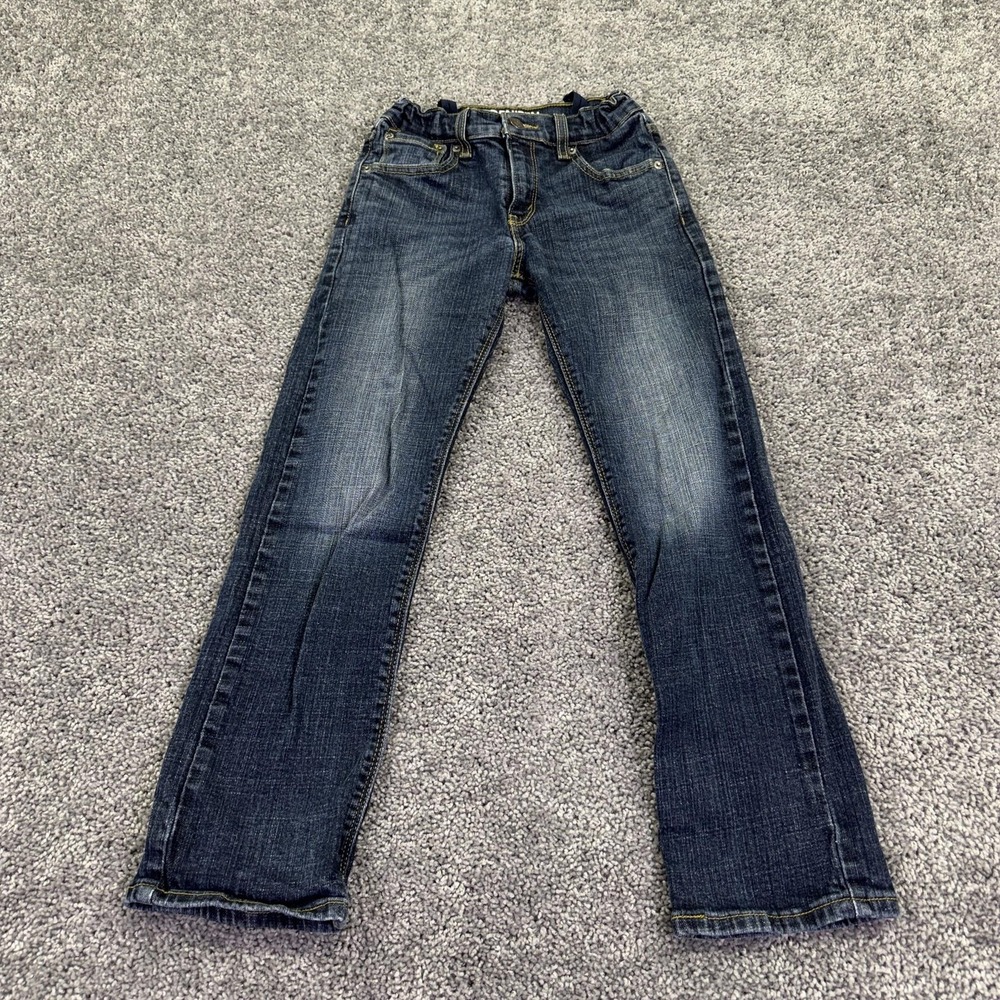 Denizen From Levis Jeans Boys 10 Blue 218 Slim Straight Denim Adjustable Waist